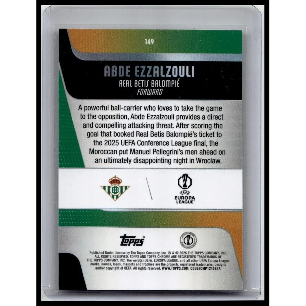 2025-26 Topps Chrome UEFA Abde Ezzalzouli #149 Betis Geometric Refractor